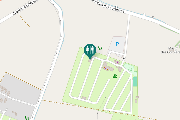Map showing location of Le Barcarès Toilet