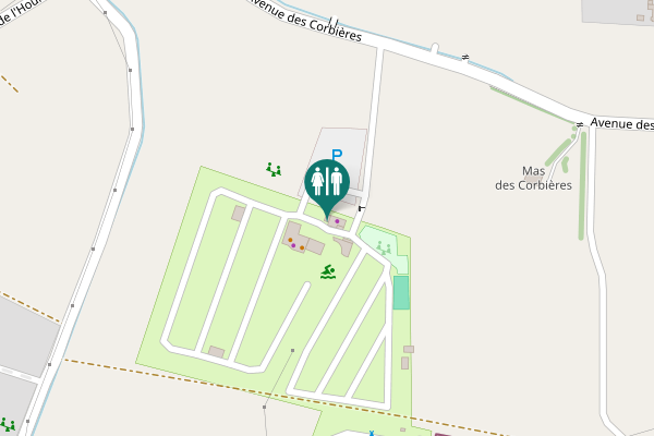 Map showing location of Avenue des Corbières Toilet