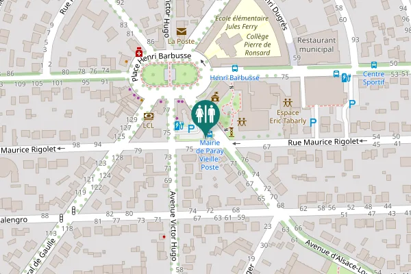 Map showing location of Rue Maurice Rigolet 73 Toilet