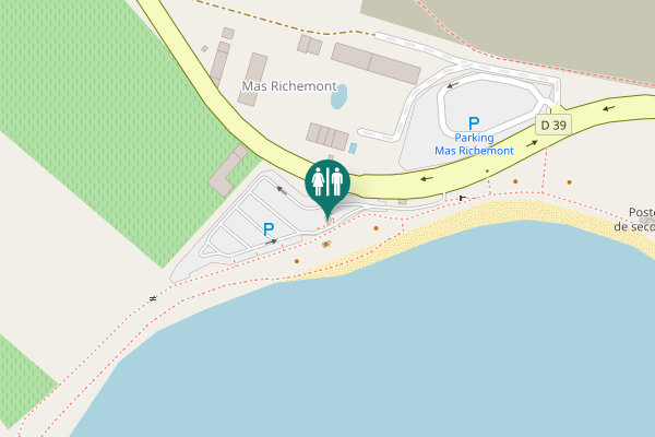 Map showing location of D 39 Toilet