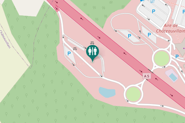 Map showing location of A 5 Toilet