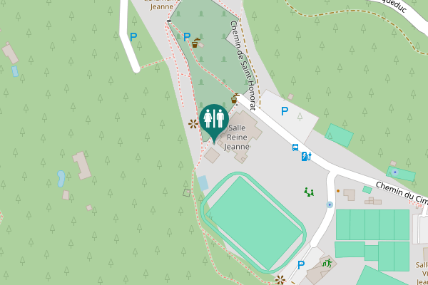 Map showing location of Chemin du Cimetière Toilet