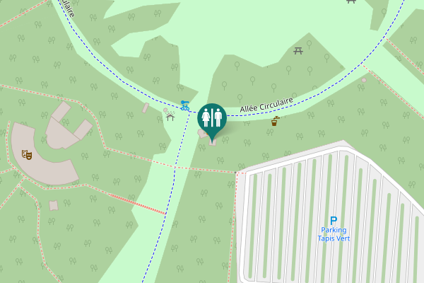 Map showing location of Allée Circulaire Toilet