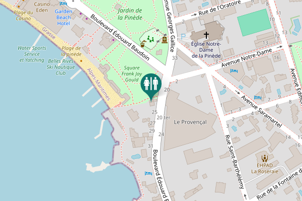 Map showing location of Passage Marco Grilli Toilet