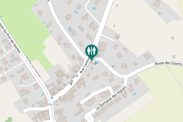 Map showing location of Route des Esserts Toilet