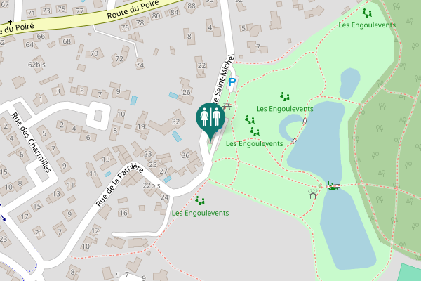 Map showing location of Rue Saint-Michel 38 Toilet