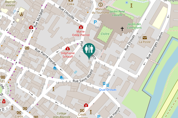 Map showing location of Place des Clercs 1 Toilet