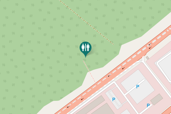 Map showing location of М6 Toilet