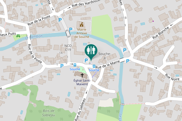 Map showing location of Rue de la Mairie 17 Toilet