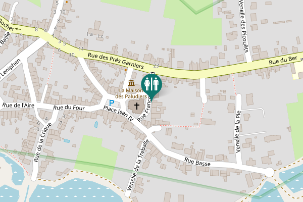 Map showing location of Rue François Thuard Toilet