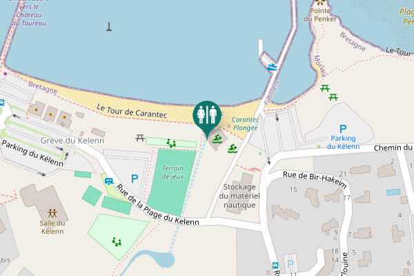 Map showing location of Le Tour de Carantec Toilet