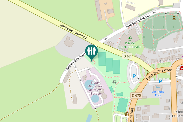 Map showing location of Chemin des Ruettes 1 Toilet