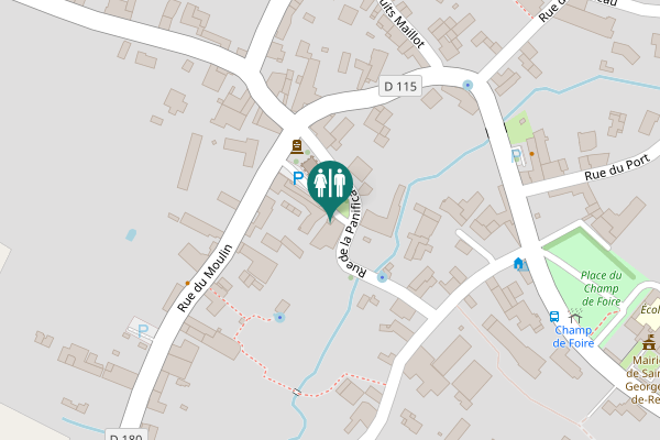 Map showing location of Place de l'Église Toilet