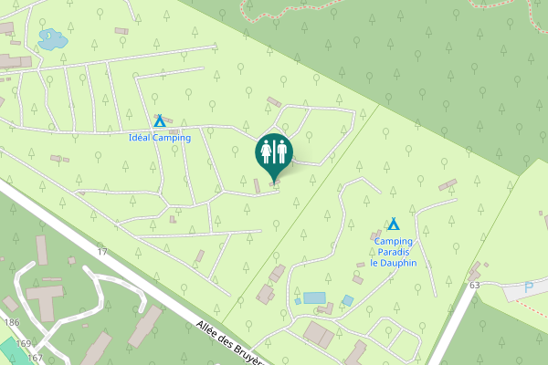 Map showing location of Allée des Bruyères 31 Toilet