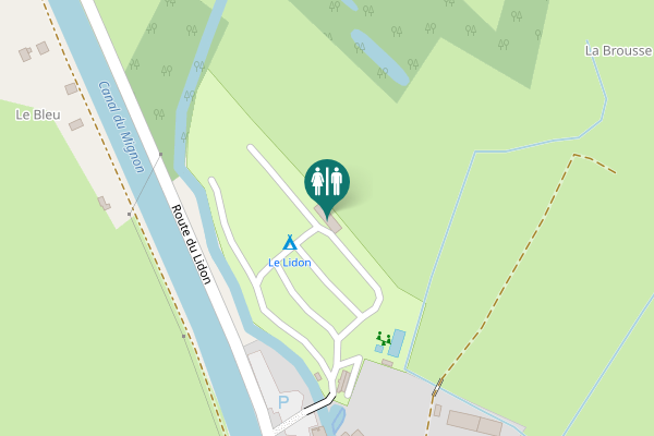 Map showing location of Route du Lidon Toilet