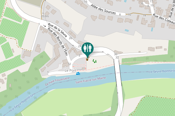Map showing location of Rue des Bords de l'Eau 3 Toilet