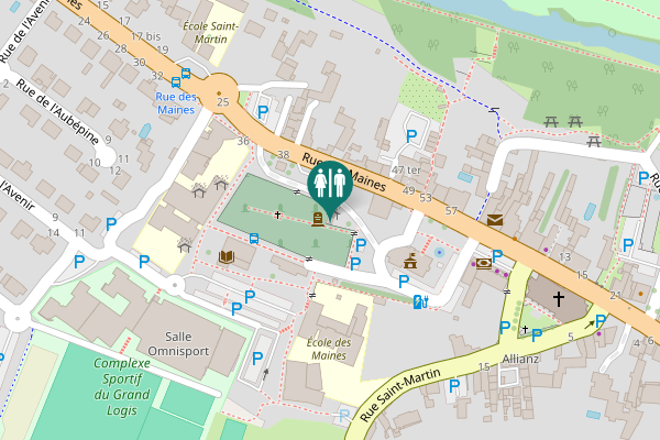 Map showing location of Rue du Prieuré Toilet