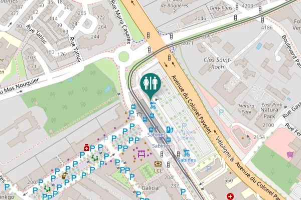 Map showing location of Rue de la Madeleine 86 Toilet