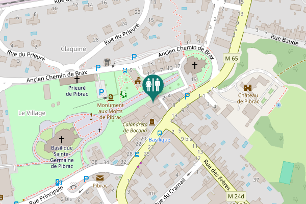 Map showing location of Pibrac Toilet