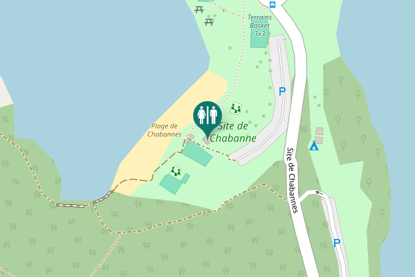 Map showing location of Bloc Sanitaires et Douches de Chabannes
