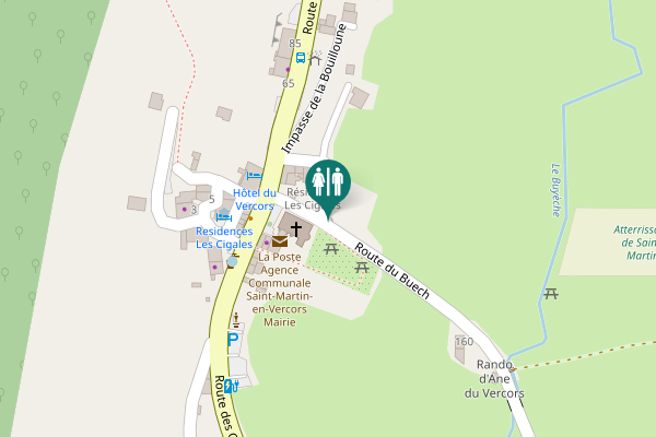 Map showing location of Route du Buech 9 Toilet