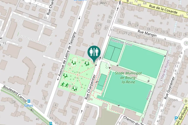 Map showing location of Rue Charpentier 27 Toilet