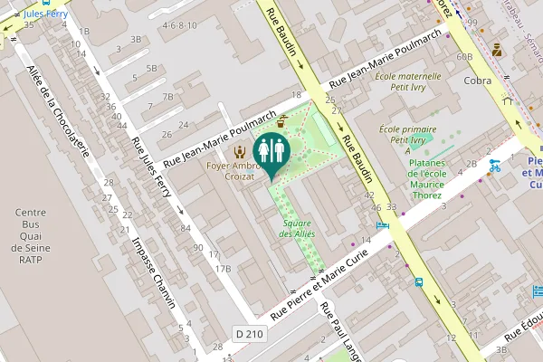 Map showing location of Rue Jean-Marie Poulmarch 18 Ter Toilet