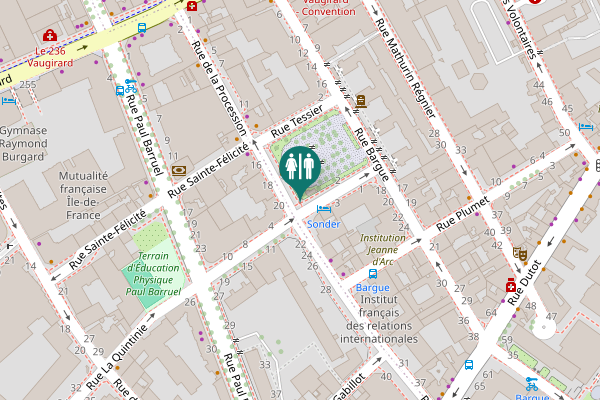 Map showing location of Rue La Quintinie 7 Toilet