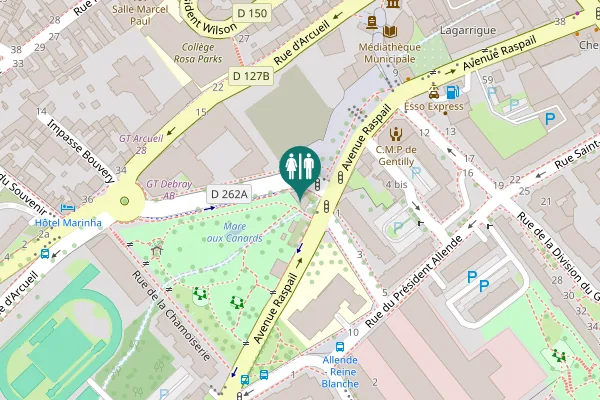 Map showing location of Rue Nicolas Debray Toilet