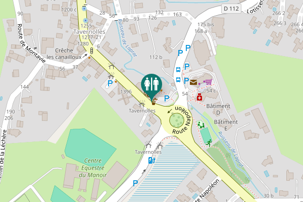 Map showing location of Route Napoléon 1433 a Toilet