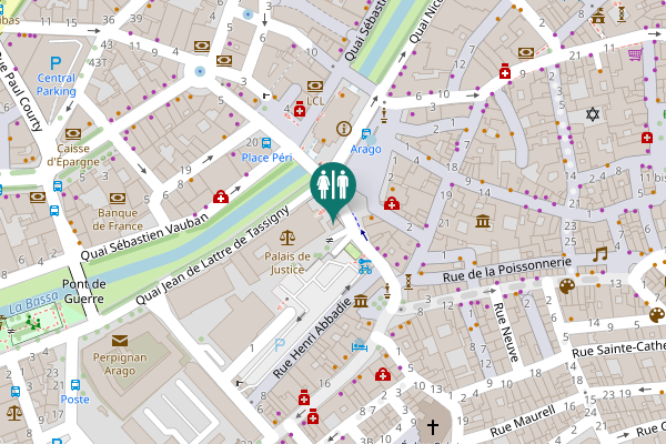 Map showing location of Rue Porte d'Assaut 8 Toilet
