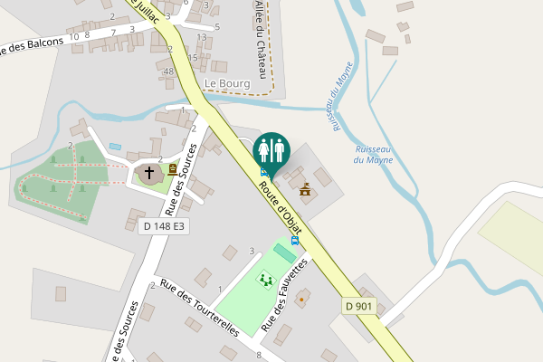 Map showing location of Route d'Objat 13 Toilet