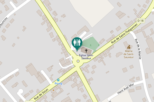 Map showing location of Rue de Lampaul-Guimiliau Toilet