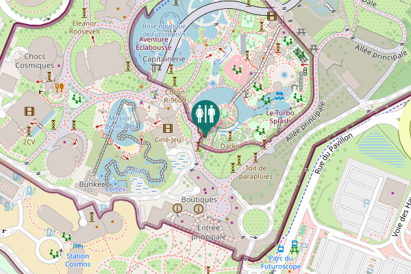 Map showing location of Mairie de Futuropolis