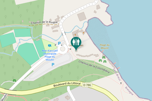 Map showing location of Chemin de la Colombière Toilet