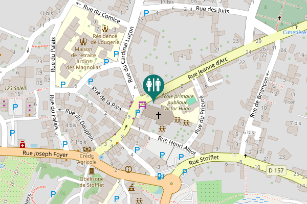 Map showing location of Rue du Prieuré 2 Toilet