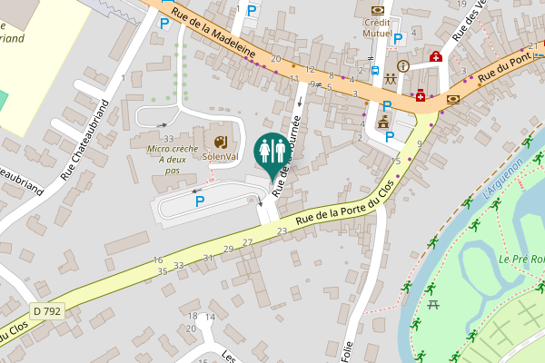 Map showing location of Rue de la Tournée 11 Toilet
