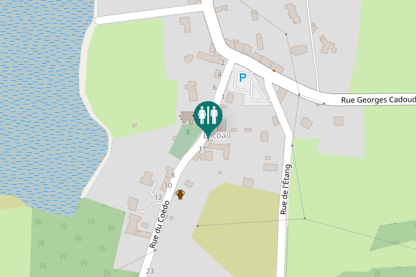 Map showing location of Rue du Coëdo 11 Toilet