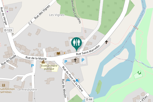 Map showing location of Rue Saint-Marcellin Toilet