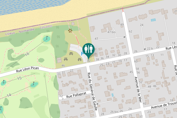 Map showing location of Rue Léon Pican 42 Toilet
