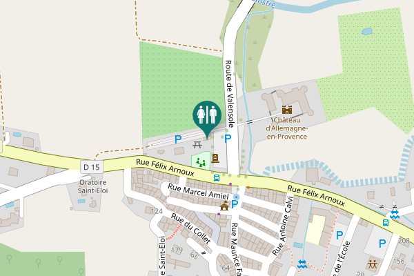 Map showing location of Route de Valensole Toilet