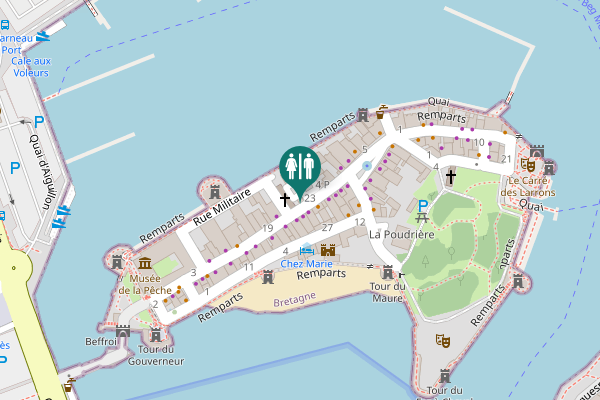 Map showing location of Rue Vauban 38 Toilet