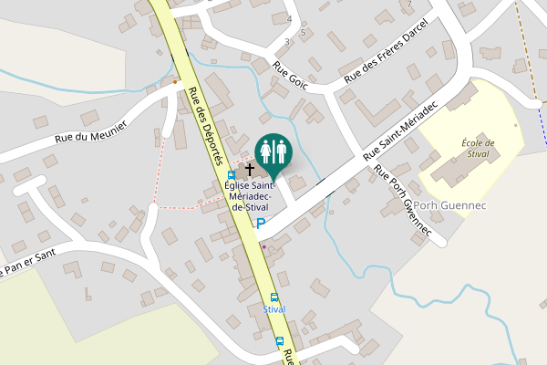 Map showing location of Rue Saint-Pierre Toilet