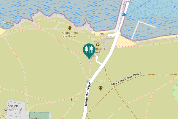 Map showing location of Route de l'Argol 1 Toilet
