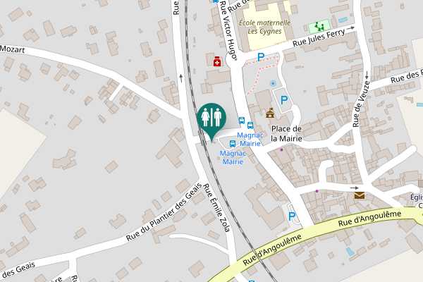 Map showing location of Place du 8 Mai 1945 Toilet
