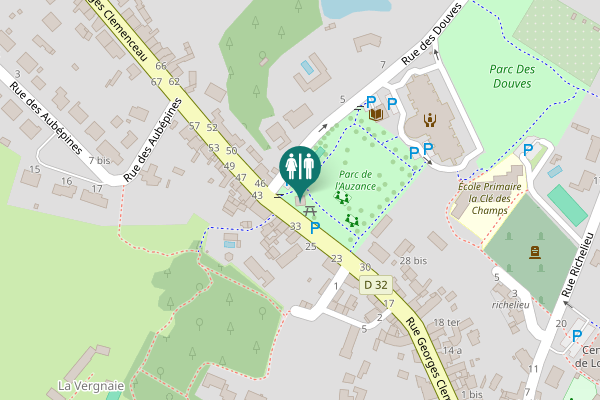 Map showing location of Rue Georges Clemenceau 33 Toilet