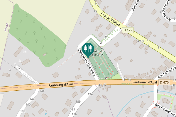 Map showing location of Chemin du Cimetière 1 bis Toilet