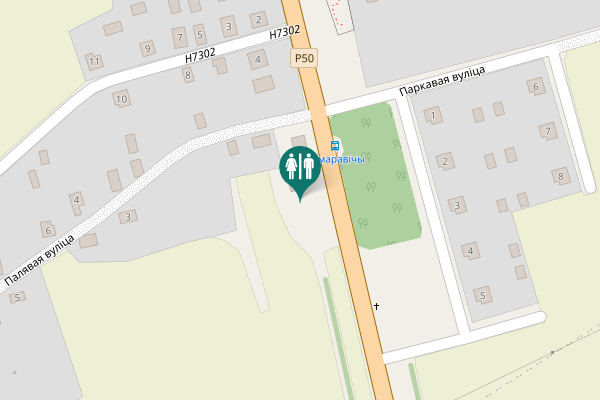 Map showing location of Р50 Toilet