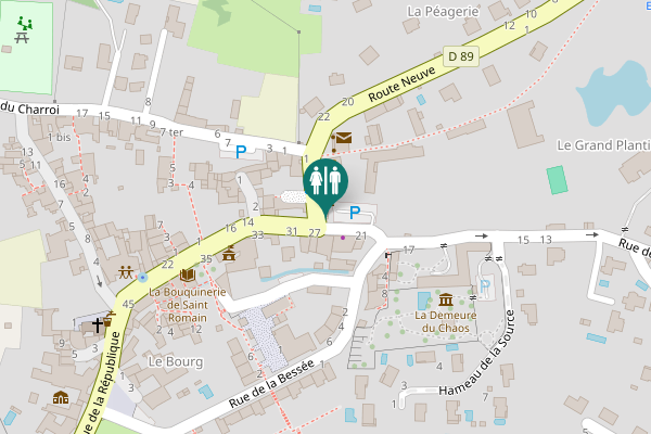 Map showing location of Rue de la République 25 Toilet