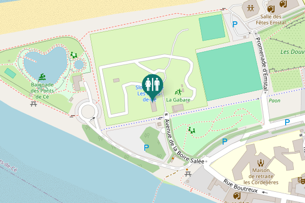 Map showing location of Avenue de la Boire Salée Toilet